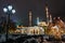 Ahmad Kadyrov Mosque Heart of Chechnya at night Grozny, Chechnya, Russia