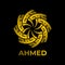 Ahmed Arabic Name Vector Logo
