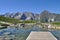 Ahornsee lake in the Alps. Zillertal valley, state of Tyrol, Austria