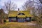 Ahrenshoop with thatched roof house in autumn on the Fischland Darss in Germany