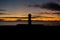 Ahu Ko Te Riku moai in Rapa Nui at dusk, ultra long exposure