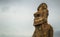 Ahu Kuri a Urenga, Easter Island - July 11, 2017: State of Moai