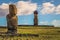 Ahu Tahai, Easter Island - July 12 2017: Sacred Moai altar of Ah
