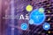 AI, Artificial intelligence, automation and modern information technology concept on virtual screen