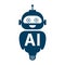 AI Artificial intelligence technology cartoon robot â€“ vector