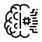 Ai Brain Chip Icon Vector Outline Illustration