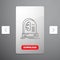 Ai, brain, future, intelligence, machine Line Icon in Carousal Pagination Slider Design & Red Download Button