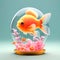 AI Brushstrokes of Love: Heartfelt and Vibrant Fish Illustration