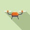 Ai camera drone icon flat vector. Mobile smart remote