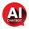 AI Chatbot - artificial intelligence button sign