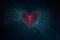 AI communicates love on Valentine\\\'s Day.include binary code forming heart shapes