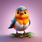 AI-Crafted Bird Bliss: Heartwarming and Detailed 3D Rendering