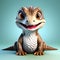 AI-Crafted Lizard Delight: Detailed 3D Beauty