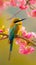 AI creates clear images of Blue-tailed bee-eater, bee-eater, Merops philippinus, birds