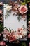 AI creates images, Capturing the beauty of blossoms overhead product photography of horizontal blank paper,