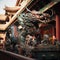 AI creates images, Chinese temples that is beautifully designed