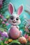 AI creates images of Easter Day, easter bunny.