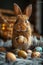AI creates images of Easter Day, easter bunny.