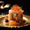 AI creates images, Japanese food, raw fish sushi