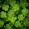 AI creates images of ladybugs sitting on flower stamens and Clover leaves.