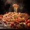 AI creates images, pizza, popular food