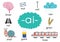 Ai digraph with words educational poster for kids. Learning phonics