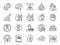 AI engineer line icon set. Included icons as artificial intelligence, robotics, machine learning, robot, automation, humanoid and