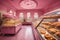 AI envisions a bakery adorned in soft shades of pink