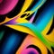 AI generated abstract artwork depicting random strokes of colorful paints