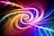 AI generated Abstract Spiral Colorful Electrical Sparks Background