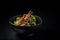 AI generated appetizing Crispy pata in a dark green bowl