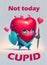 AI generated armored cute heart character protects himself Using Shields For Selfdefense. Not today Cupid