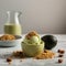 AI generated Avocado Delight, Gourmet Dessert Photography