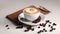 AI-Generated Azuki Latte: A Japanese Delight Infused with Sweet Red Bean Paste Elegance