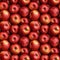 AI generated background of red apples arranged in a group with water drops