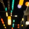 AI generated blurred image of colorful line type lights