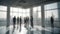 AI generated, Blurred image of a group of people managers negotiating in an office