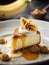 AI generated, Capturing the Artistry of Caramelized Banana Cheesecake