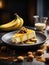 AI generated, Capturing the Artistry of Caramelized Banana Cheesecake