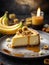 AI generated, Capturing the Artistry of Caramelized Banana Cheesecake
