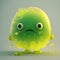 Ai generated cartoon character lime jelly fruit