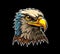 Ai generated cartoon eagle mascot, symbol of power