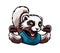 AI generated cartoon ferret mascot for sport team