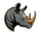 Ai generated cartoon rhino animal mascot, emblem