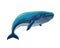 Ai generated cartoon whale isolated animal mascot
