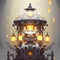 Ai Generated Chandelier Robot Ai Sentient For Ceremonies DND Magical Fire Background Wallpaper