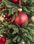 AI-Generated Closeup of a Festive Christmas Tree