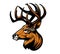 Ai generated deer mascot isolated stag animal head