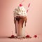 AI generated digital art of a delicious milkshake