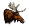 Ai generated elk or moose mascot, majestic animal